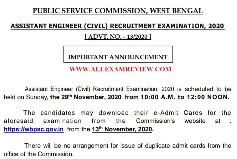 West Bengal PSC AE Civil 2020 Question Paper